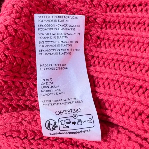 Free People Women's Red and Orange CoatBrand newFree People.Size S.